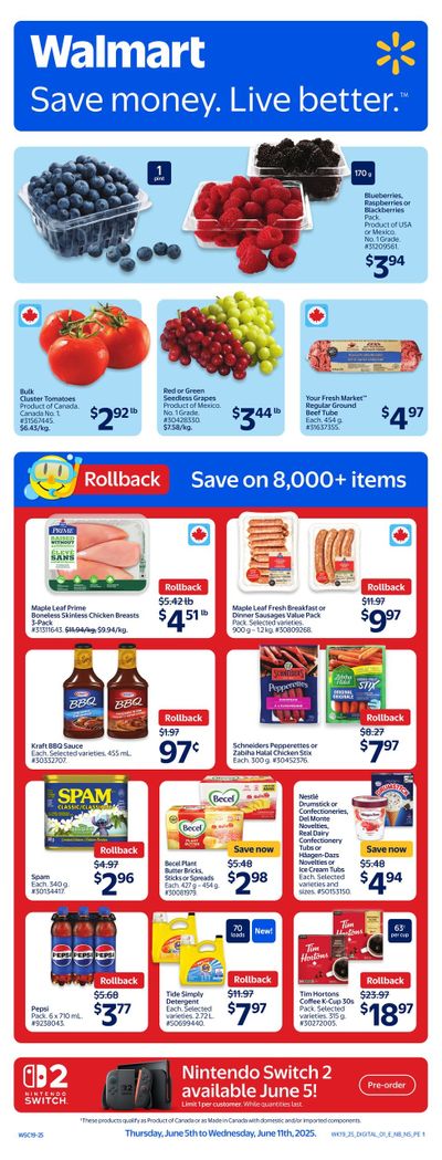 Walmart (Atlantic) Flyer June 5 to 11