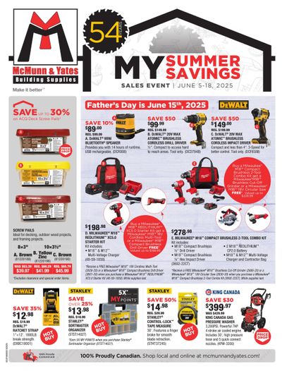 McMunn & Yates Building Supplies Flyer June 5 to 18 McMunn & Yates Building Supplies Flyer June 5 to 18