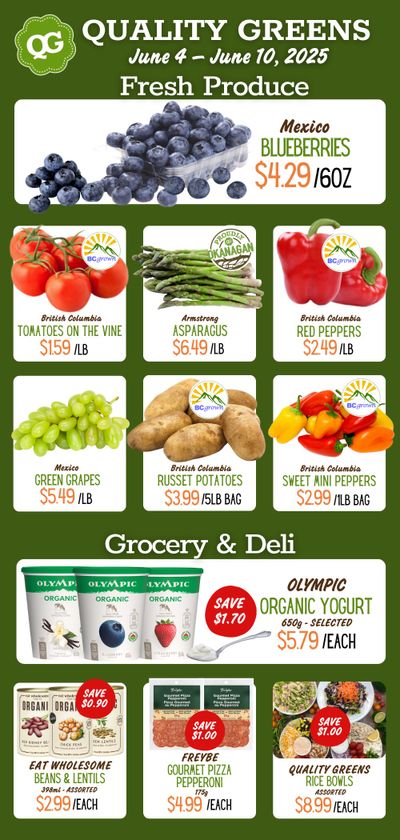 Quality Greens Flyer June 4 to 10 Quality Greens Flyer June 4 to 10