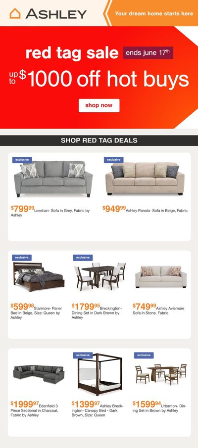 Ashley HomeStore Flyer June 4 to 17 Ashley HomeStore Flyer June 4 to 17