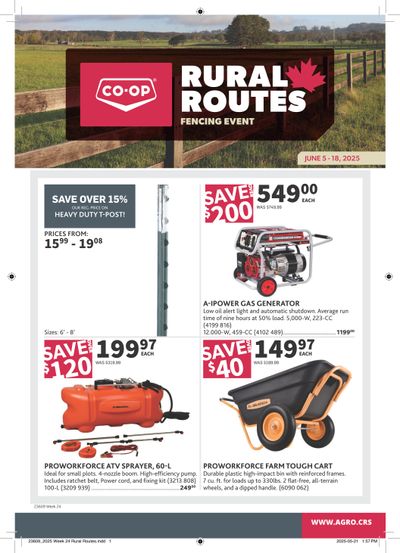 Co-op (West) Rural Routes Flyer June 5 to 18