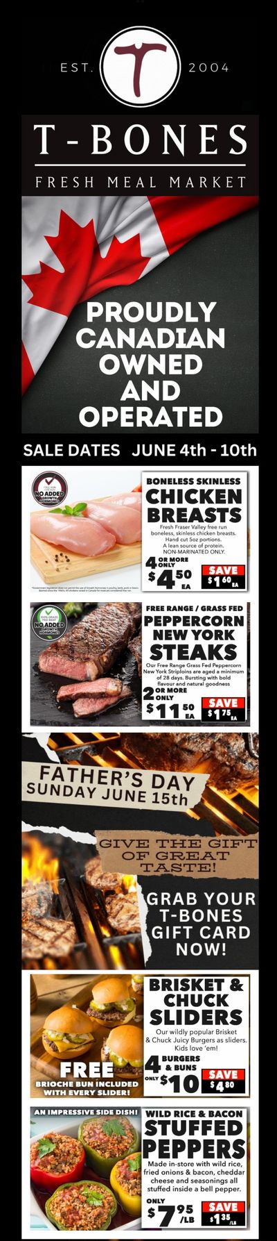 T-Bone's Flyer June 4 to 10 T-Bone's Flyer June 4 to 10