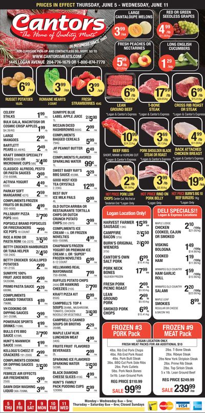 Cantor's Meats Flyer June 5 to 11 Cantor's Meats Flyer June 5 to 11