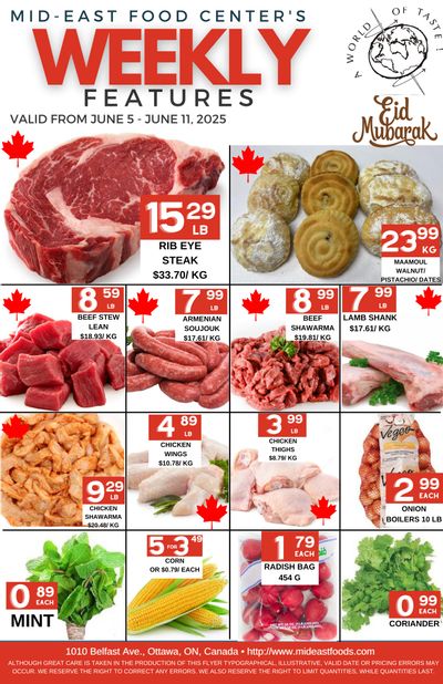 Mid-East Food Centre Flyer June 5 to 11 Mid-East Food Centre Flyer June 5 to 11
