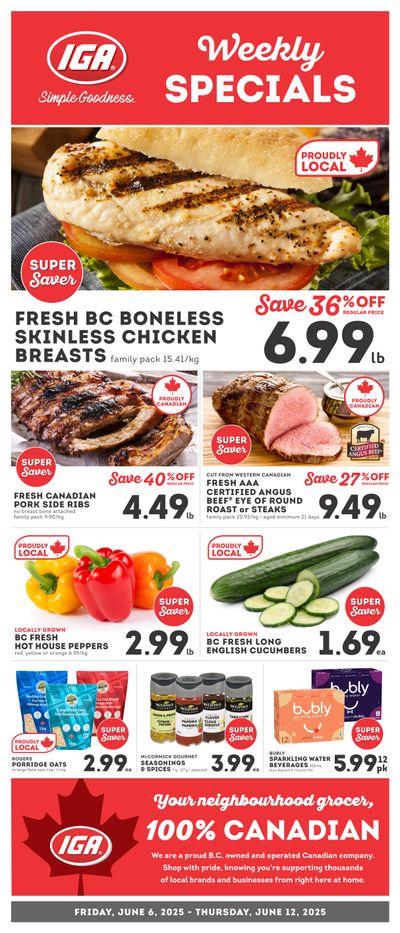 IGA Stores of BC Flyer June 6 to 12 IGA Stores of BC Flyer June 6 to 12
