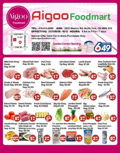 Aigoo Foodmart Flyer June 6 to 12 Aigoo Foodmart Flyer June 6 to 12