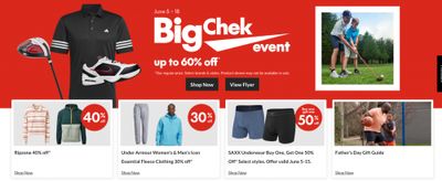 Sport Chek Canada Big Chek Event Flyer Deals: up to 60% off Select Brands and Styles