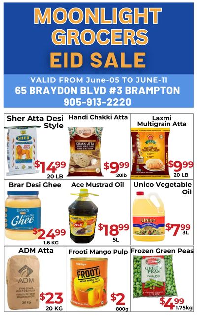 Moonlight Grocers Flyer June 5 to 11