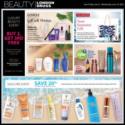 London Drugs Luxury Beauty Event Flyer June 6 to 18
