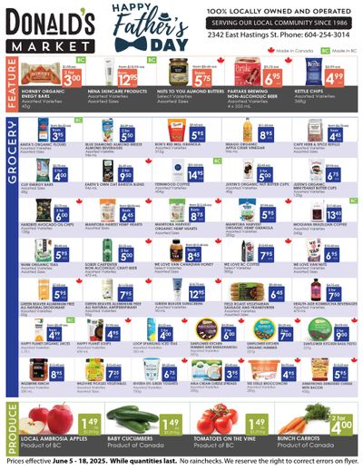 Donald's Market Flyer June 5 to 18 Donald's Market Flyer June 5 to 18