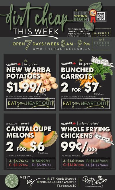 The Root Cellar Flyer June 5 to 11 The Root Cellar Flyer June 5 to 11