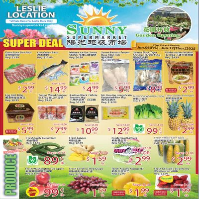 Sunny Supermarket (Leslie) Flyer June 6 to 12