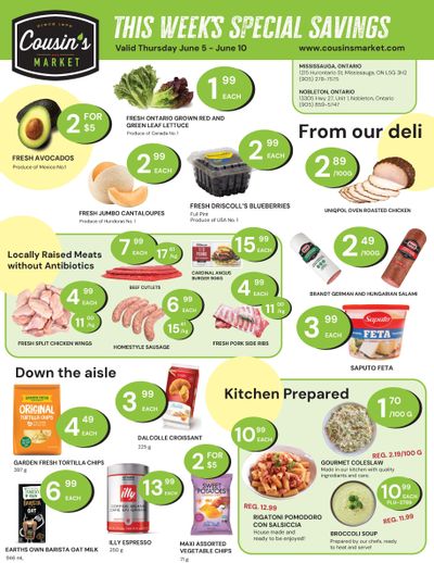 Cousin's Market Flyer June 5 to 10 Cousin's Market Flyer June 5 to 10