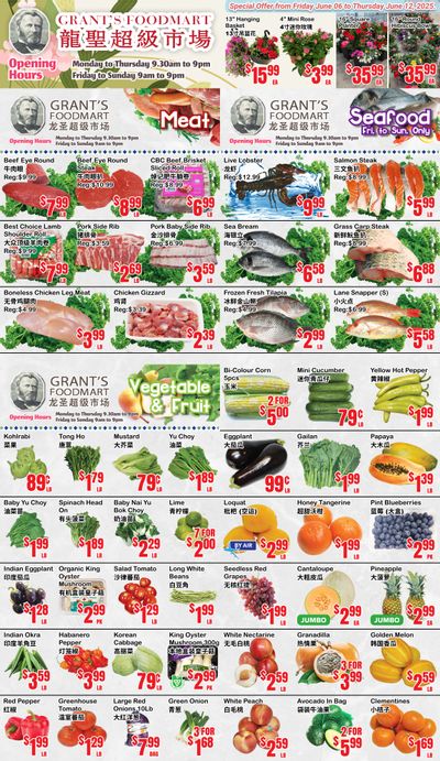 Grant's Food Mart Flyer June 6 to 12 Grant's Food Mart Flyer June 6 to 12