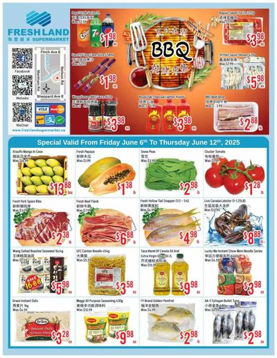FreshLand Supermarket Flyer June 6 to 12 FreshLand Supermarket Flyer June 6 to 12