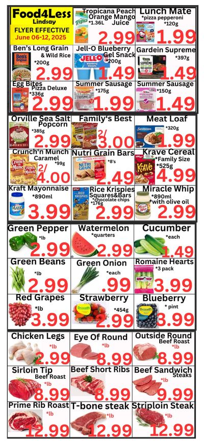 Food 4 Less (Lindsay) Flyer June 6 to 12