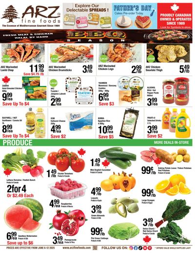 Arz Fine Foods Flyer June 6 to 12 Arz Fine Foods Flyer June 6 to 12