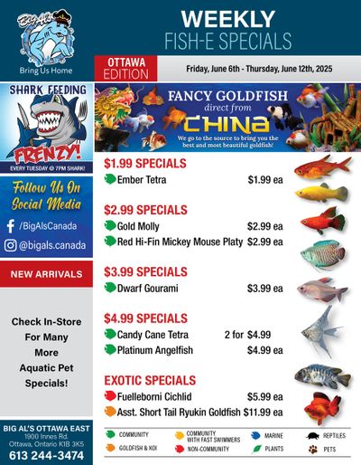 Big Al's (Ottawa) Weekly Specials June 6 to 12