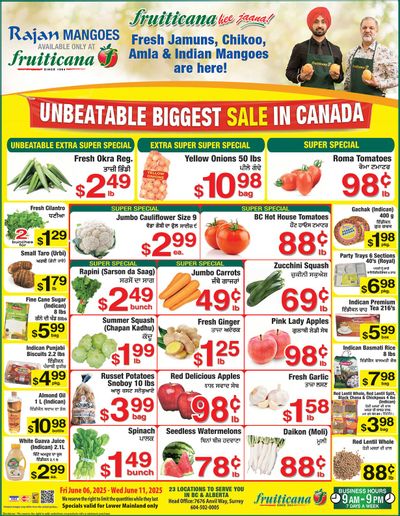 Fruiticana (Greater Vancouver) Flyer June 6 to 11