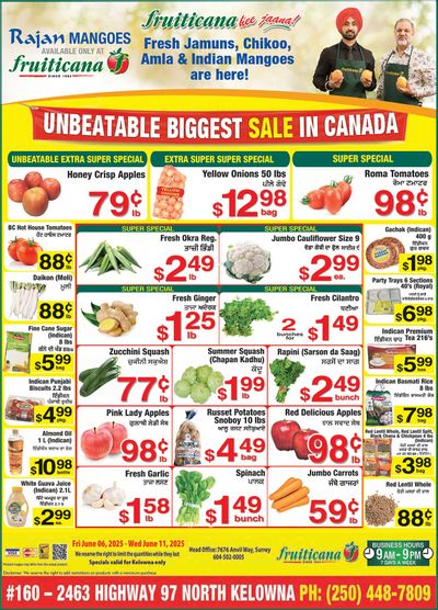 Fruiticana (Kelowna) Flyer June 6 to 11