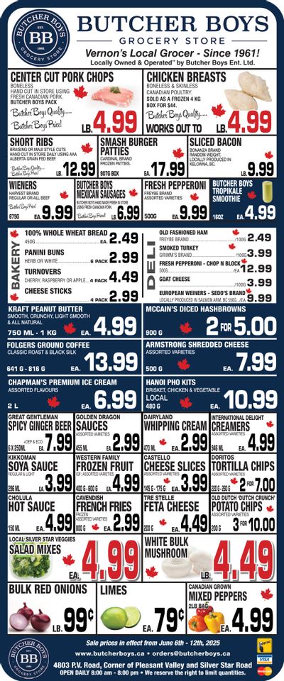 Butcher Boys Grocery Store Flyer June 6 to 12 Butcher Boys Grocery Store Flyer June 6 to 12