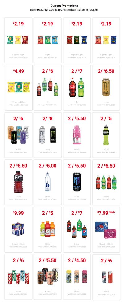 Hasty Market in-store Deals June 1 to 30 Hasty Market in-store Deals June 1 to 30