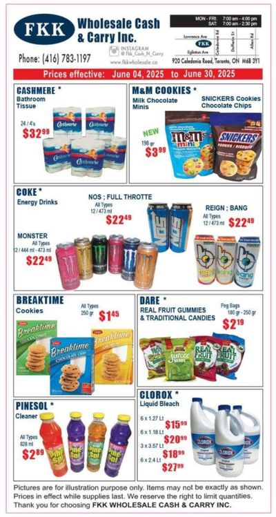 FKK Wholesale Cash & Carry Flyer June 4 to 30 FKK Wholesale Cash & Carry Flyer June 4 to 30