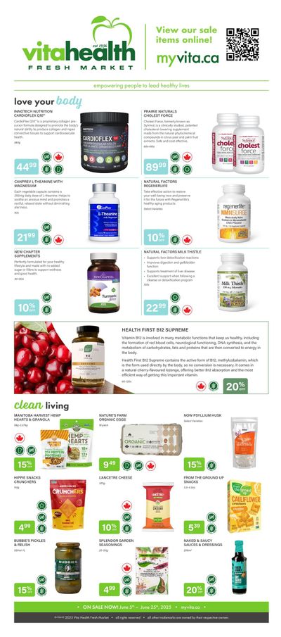 Vita Health Fresh Market Flyer June 5 to 25 Vita Health Fresh Market Flyer June 5 to 25