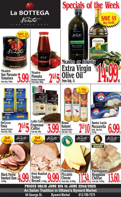 La Bottega Nicastro Fine Foods Flyer June 9 to 22