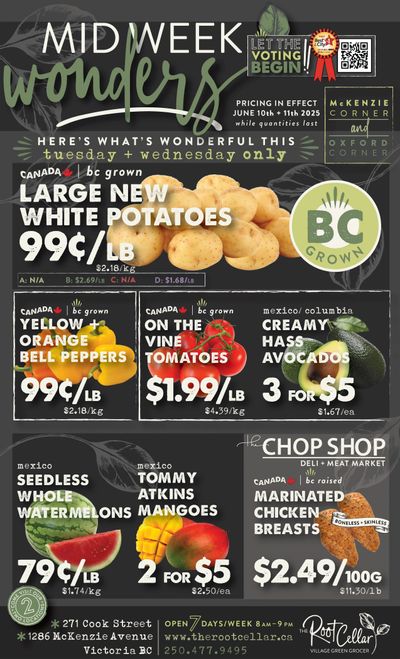 The Root Cellar Mid-Week Flyer June 10 and 11