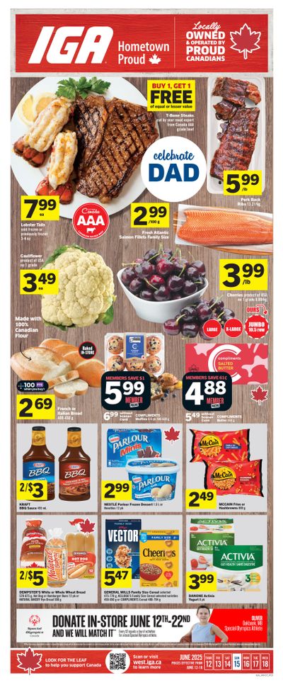 IGA (West) Flyer June 12 to 18 IGA (West) Flyer June 12 to 18