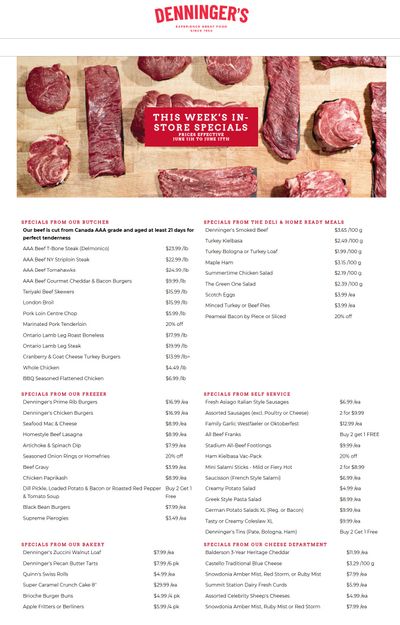 Denninger's Weekly Specials June 11 to 17