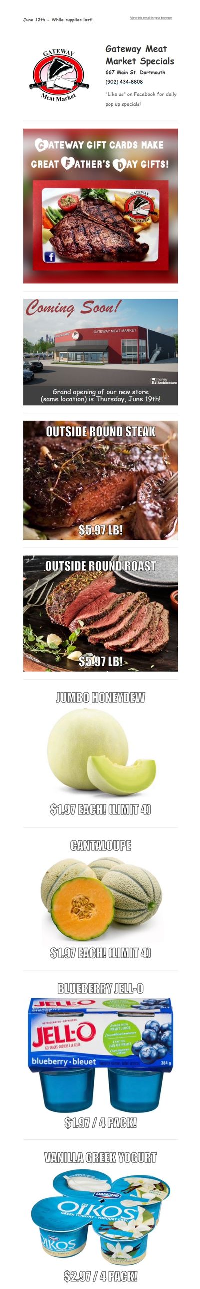 Gateway Meat Market Flyer June 12 to 18