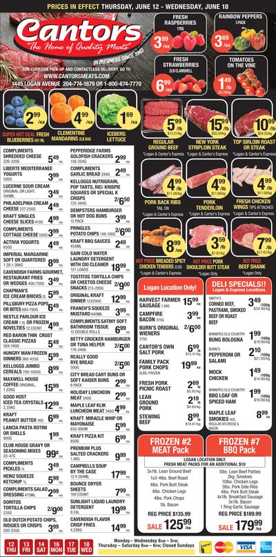 Cantor's Meats Flyer June 12 to 18