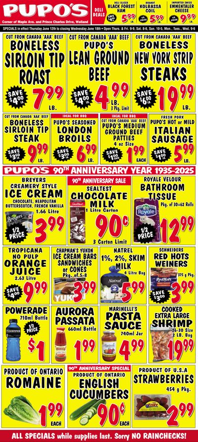 Pupo's Food Market Flyer June 12 to 18
