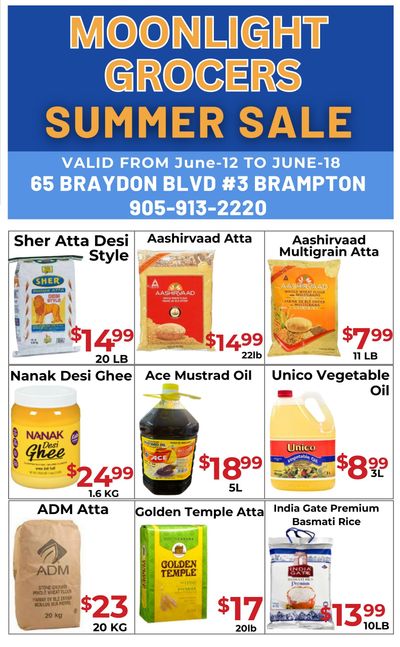 Moonlight Grocers Flyer June 12 to 18
