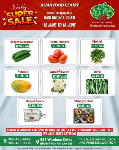 Asian Food Centre (Wanless Dr.) Flyer June 12 to 18