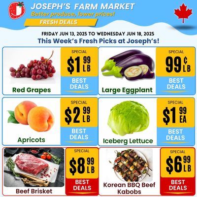 Joseph's Farm Market Flyer June 13 to 18