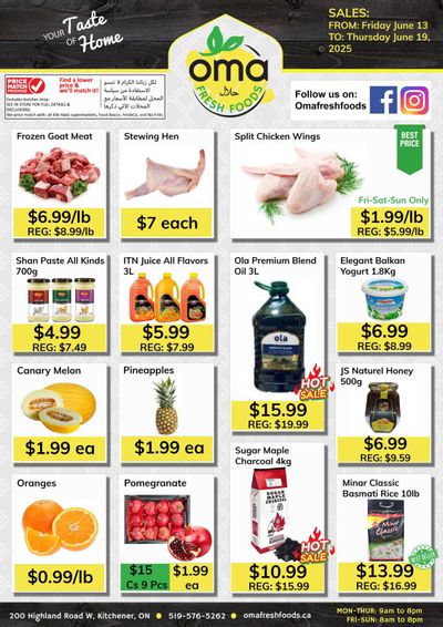 Oma Fresh Foods Flyer June 13 to 19