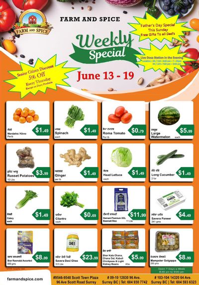 Farm And Spice Grocers Flyer June 13 to 19