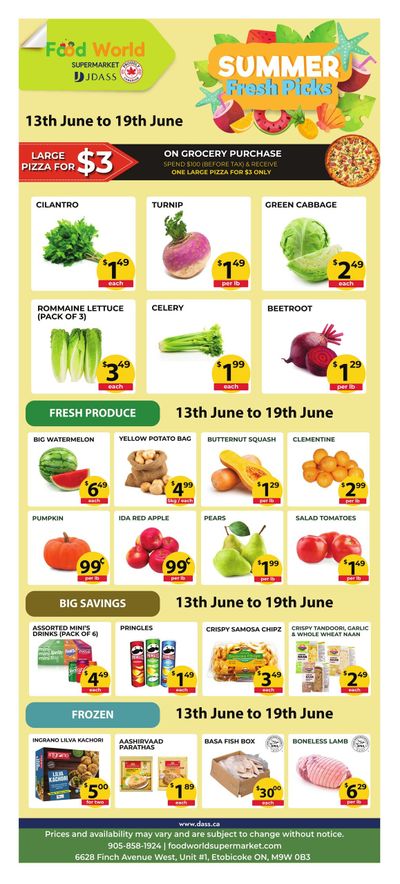 Food World Supermarket Flyer June 13 to 19
