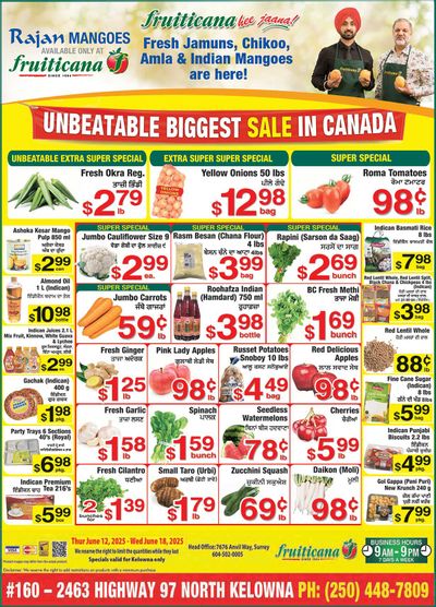 Fruiticana (Kelowna) Flyer June 12 to 18