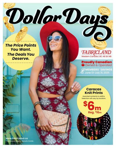 Fabricland (West) Flyer June 13 to July 31