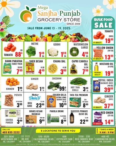 Sanjha Punjab Grocery Store Flyer June 13 to 19