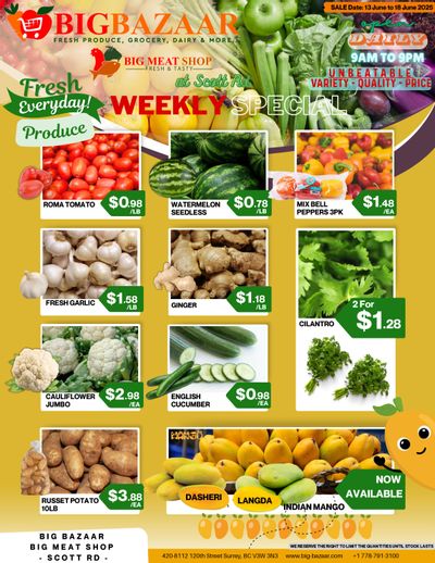 Big Bazaar Canada Flyer June 13 to 18