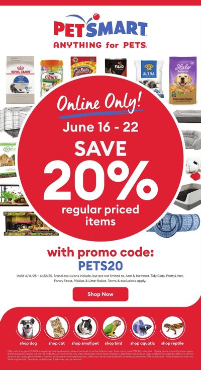 PetSmart Online Deal June 16 to 22