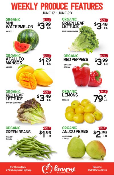 Pomme Natural Market Weekly Produce Flyer June 17 to 23