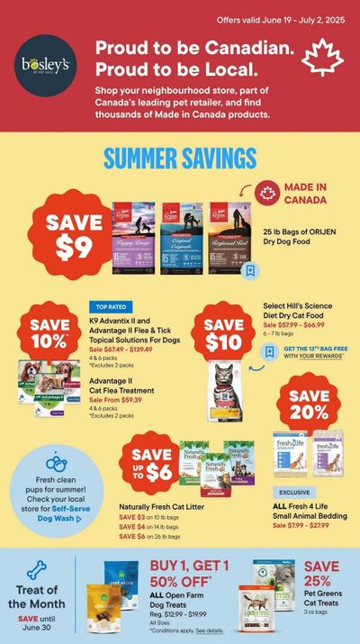 Bosley's by PetValu Flyer June 19 to July 2 Bosley's by PetValu Flyer June 19 to July 2