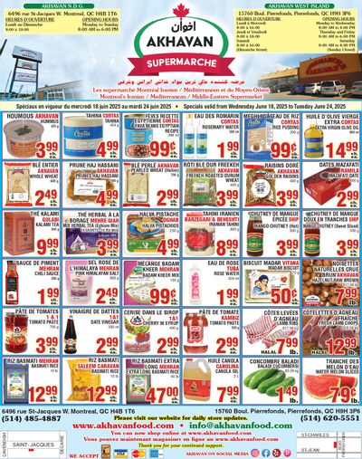 Akhavan Supermarche Flyer June 18 to 24