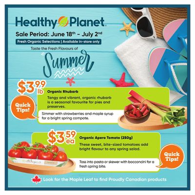 Healthy Planet Flyer June 18 to July 2 Healthy Planet Flyer June 18 to July 2